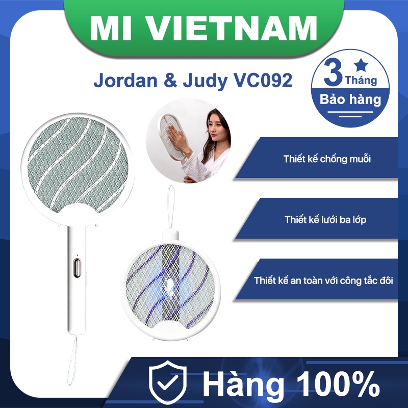 Vợt muỗi Jordan Judy VC092 kiêm máy bắt muỗi gấp gọn tiện lợi