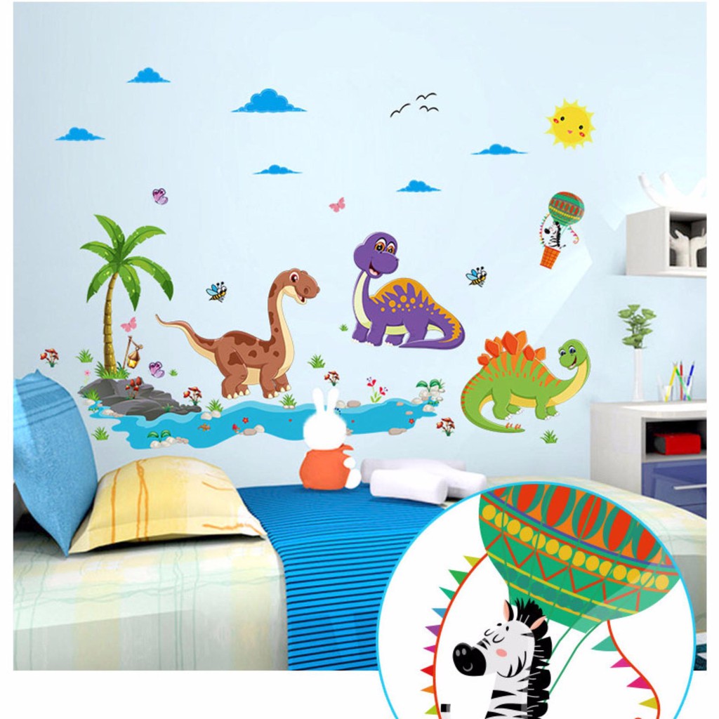 Decal Dán Tường Vườn Khủng Long