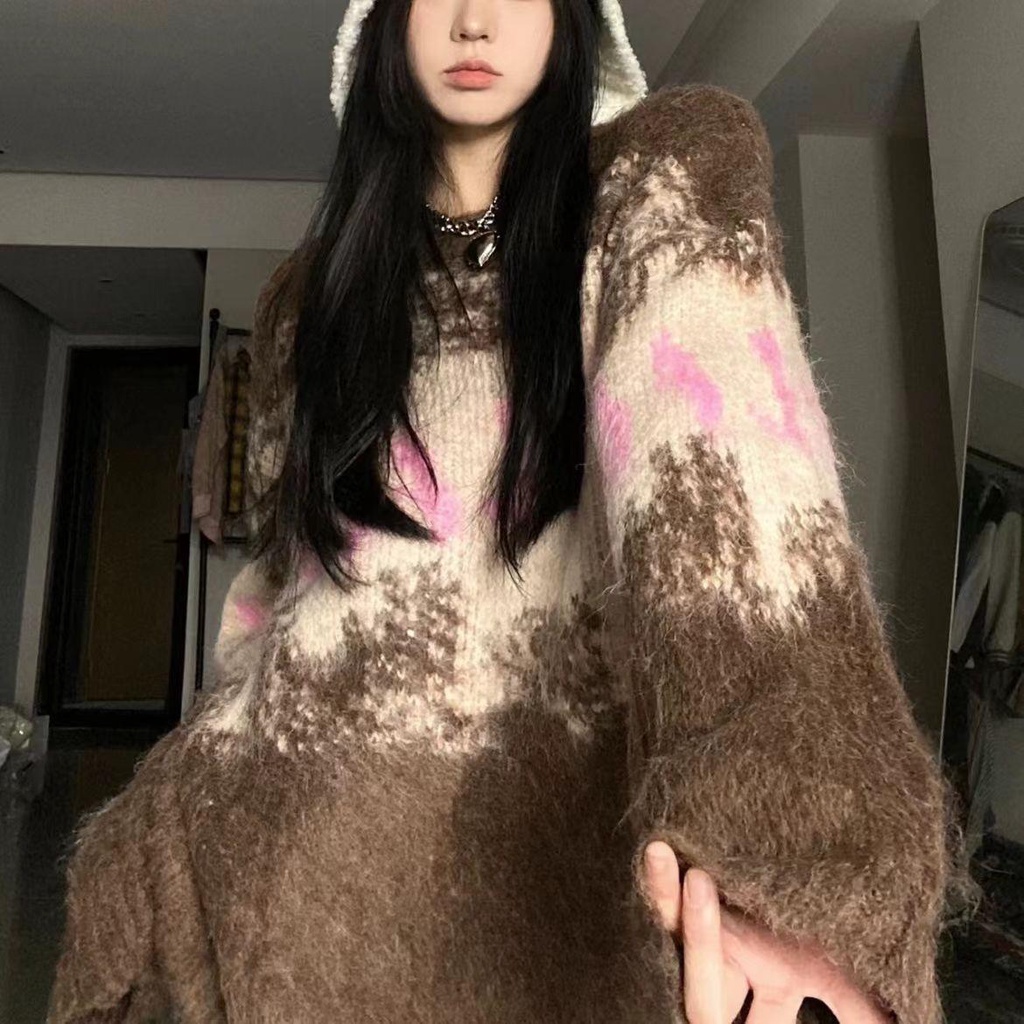 Áo Sweater Chui Đầu Dáng Rộng Phong Cách Mới Mùa Thu 2022