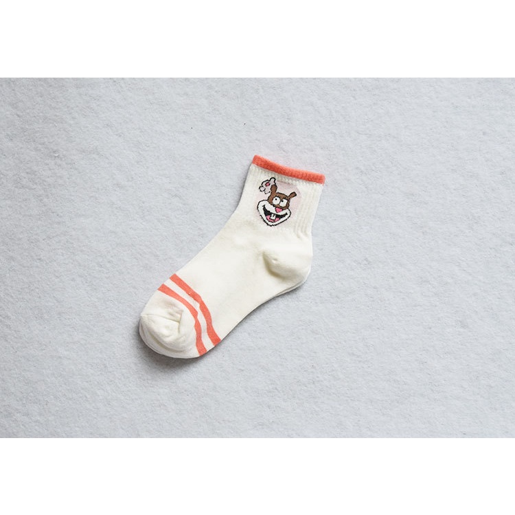 [Hàng mới về] Vớ cổ ngắn khử mùi thoải mái in hình Spongebob sành điệu cho nữ