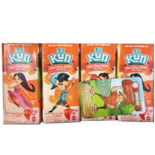 Thùng 48 hộp 180ml sữa chua KUN hương cam/dâu