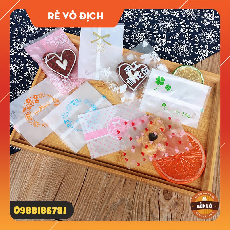 Túi đựng bánh quy 25gr nhiều mẫu mã SIÊU ĐẸP SANG TRỌNG - set 100 túi