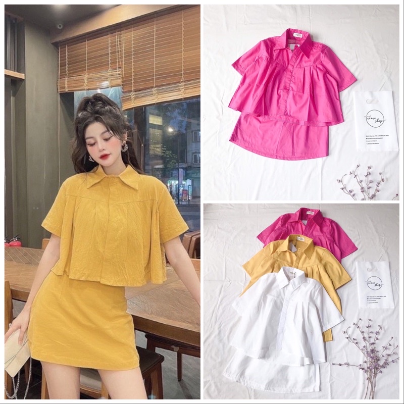 Set chân váy và áo babydoll nhiều màu Lovi