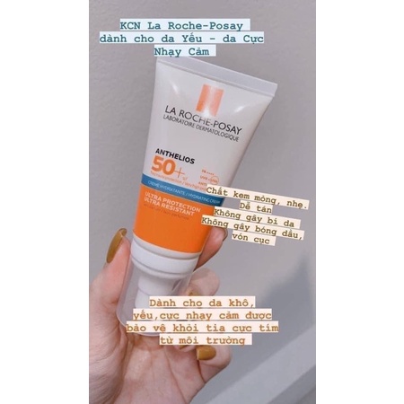 Kem chống nắng Laroche Posay SPF 50+  cho da dầu mụn, da khô, nhạy cảm