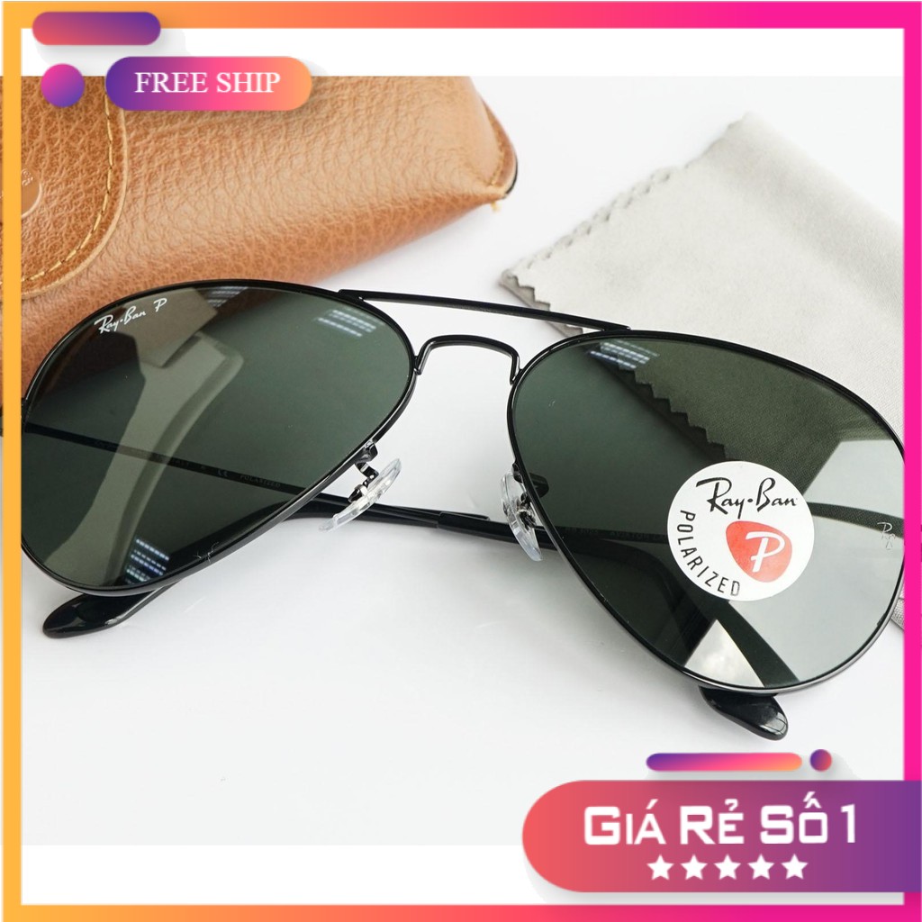 Kính mát nam RayBan GỌNG ĐEN CAO CẤP FULL BOX Kính mắt kính râm nam [FREE SHIP]