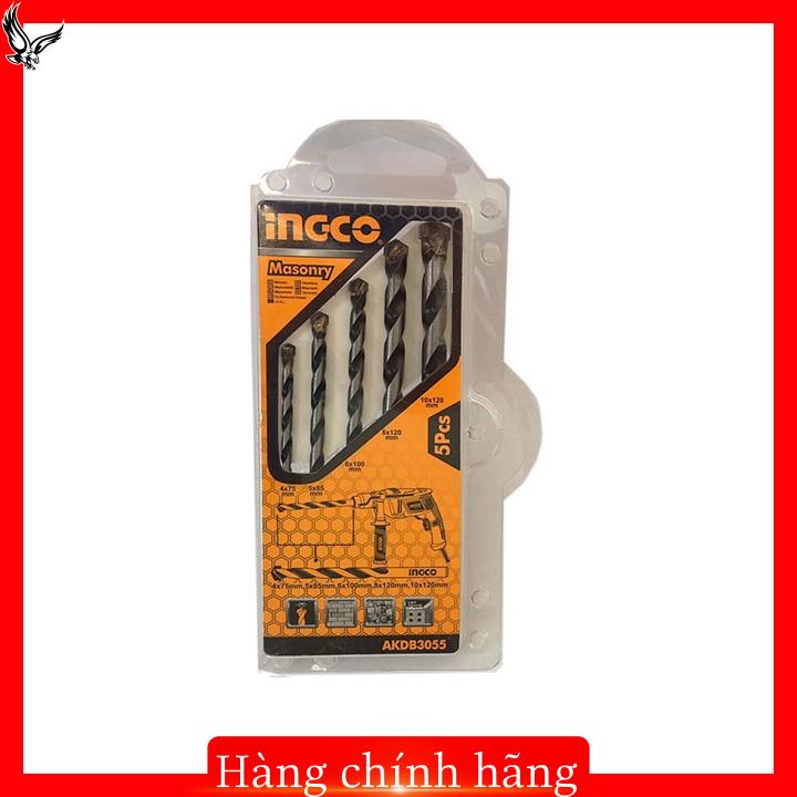 4-10mm Bộ 5 mũi khoan bê tông đuôi trơn INGCO AKDB3055