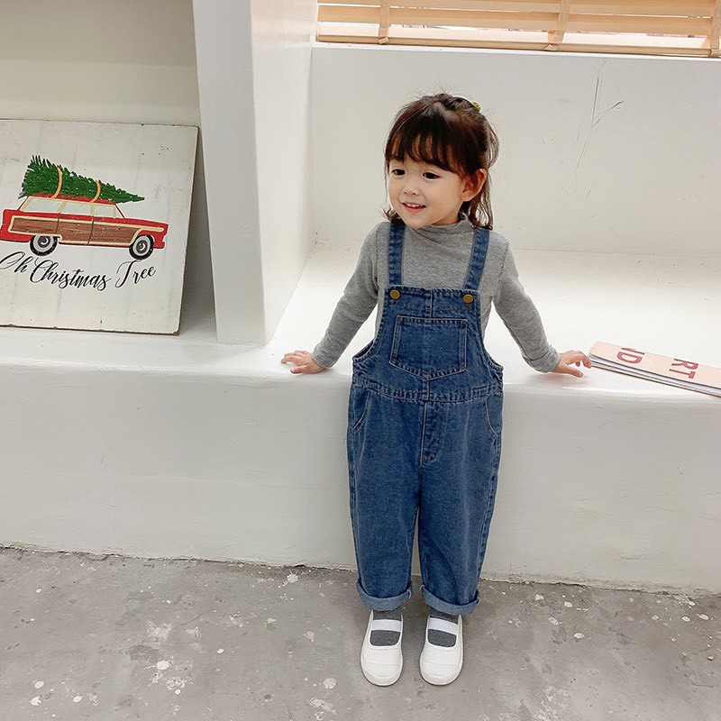 Quần yếm jeans bé gái và bé trai từ 1 đên 5 tuổi