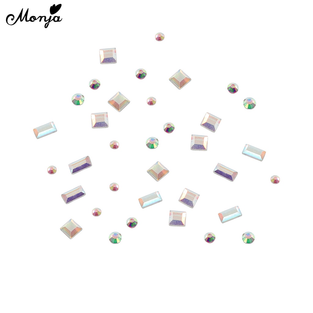 MONJA [Hàng mới về] Hộp 6 ngăn đá đính trang trí móng tay 3d tùy chọn kiểu dáng