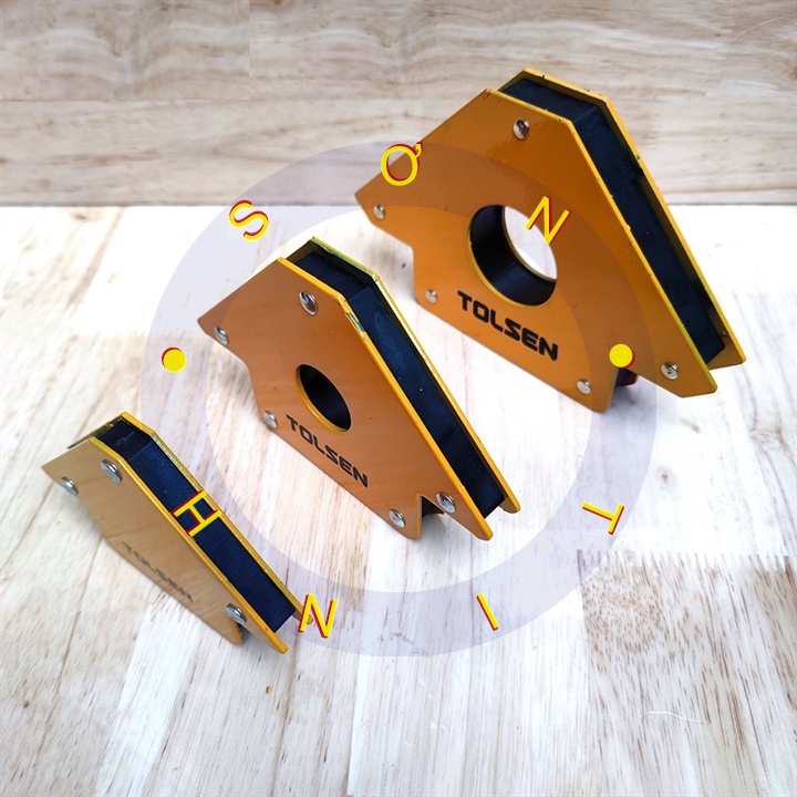 Nam châm hàn góc vuông Tolsen 44910 44911 44912 (Lực hút tối đa 11.5kg, 22.5kg, 35kg)