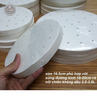 Giấy nến đục lỗ 400 tờ/ thếp - Giấy nến lót xửng hâp, lót nồi chiên không dầu các size