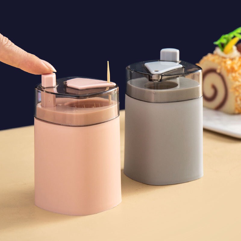 Hộp đựng tăm xỉa răng bấm nhấn bật tự động - thiết kế sang trọng
