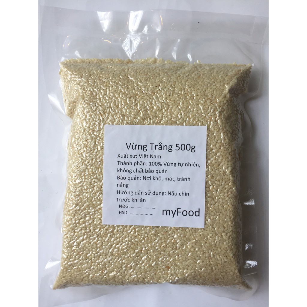 500g-1kg- Nhân hạt Vừng Trắng / hạt Mè Trắng - Vừng nõn - Tách vỏ - Sống