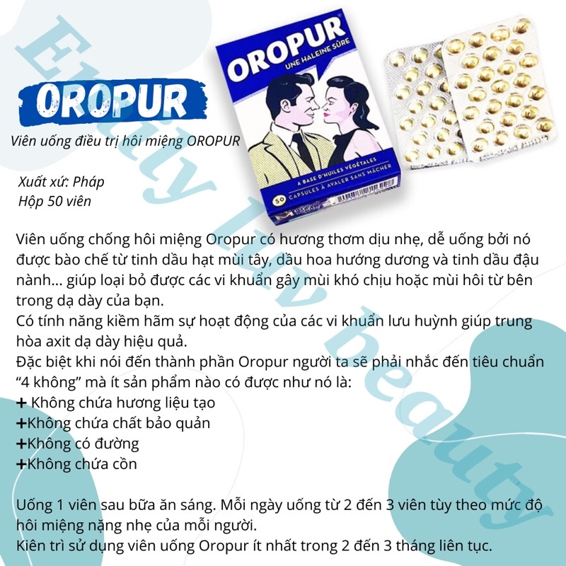 Viên chống hôi miệng oropur pháp - ảnh sản phẩm 2