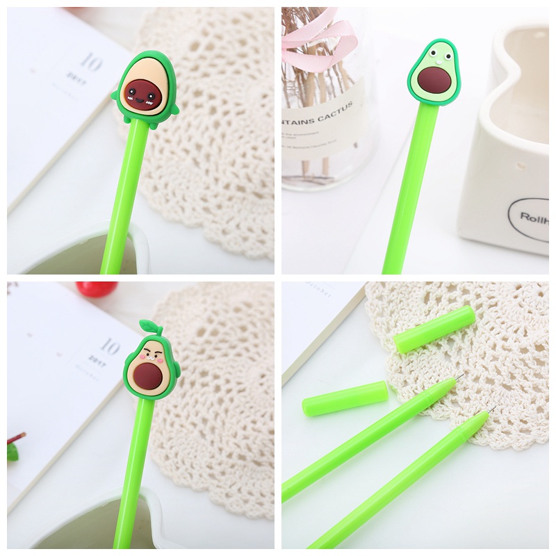 Bút mực gel thiết kế quả bơ hoạt hình đáng yêu sáng tạo XJ1123