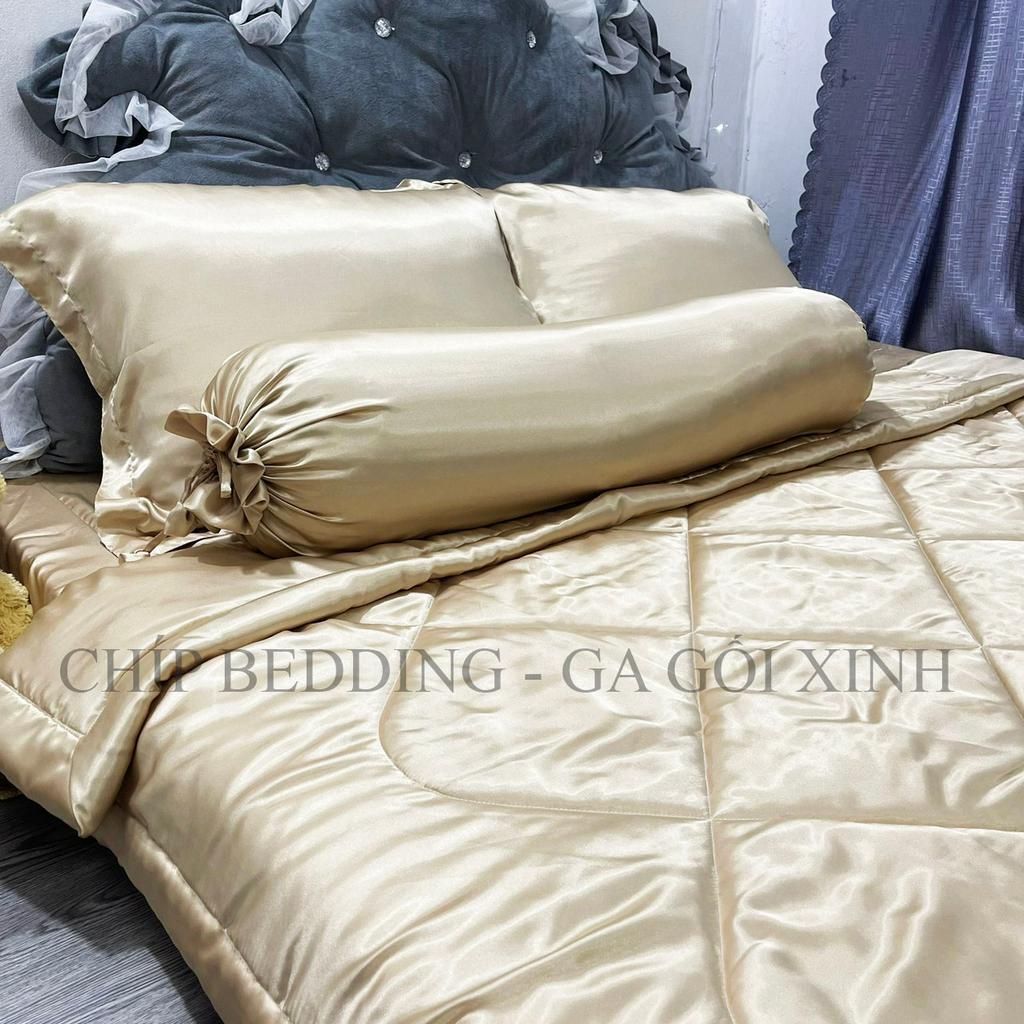 TRỌN BỘ DRAP PHI LỤA THÁI TUẤN HÀNG LOẠI 1 - VÀNG KEM - ĐỦ KÍCH THƯỚC( ẢNH THẬT SHOP CHỤP)