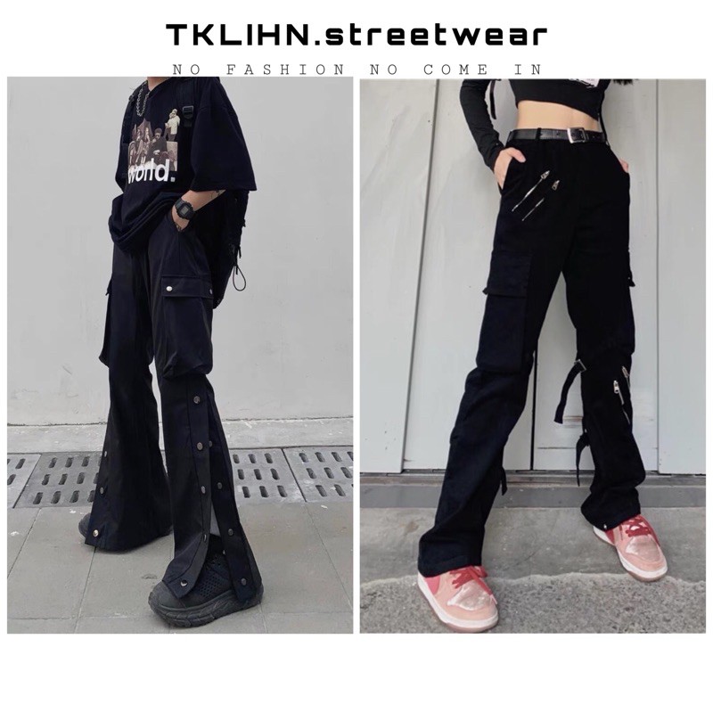 UNISEX Quần ulzzang xẻ quần bấm cúc HOT TREND 2021 cá tính fashionita KÈM ẢNH THẬT CUỐI