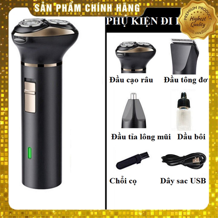 Máy cạo râu 3 trong 1 Shaver 4D model TX2 có tính năng tự động mài lưỡi sắc bén pin sạc chống nước - có bảo hành