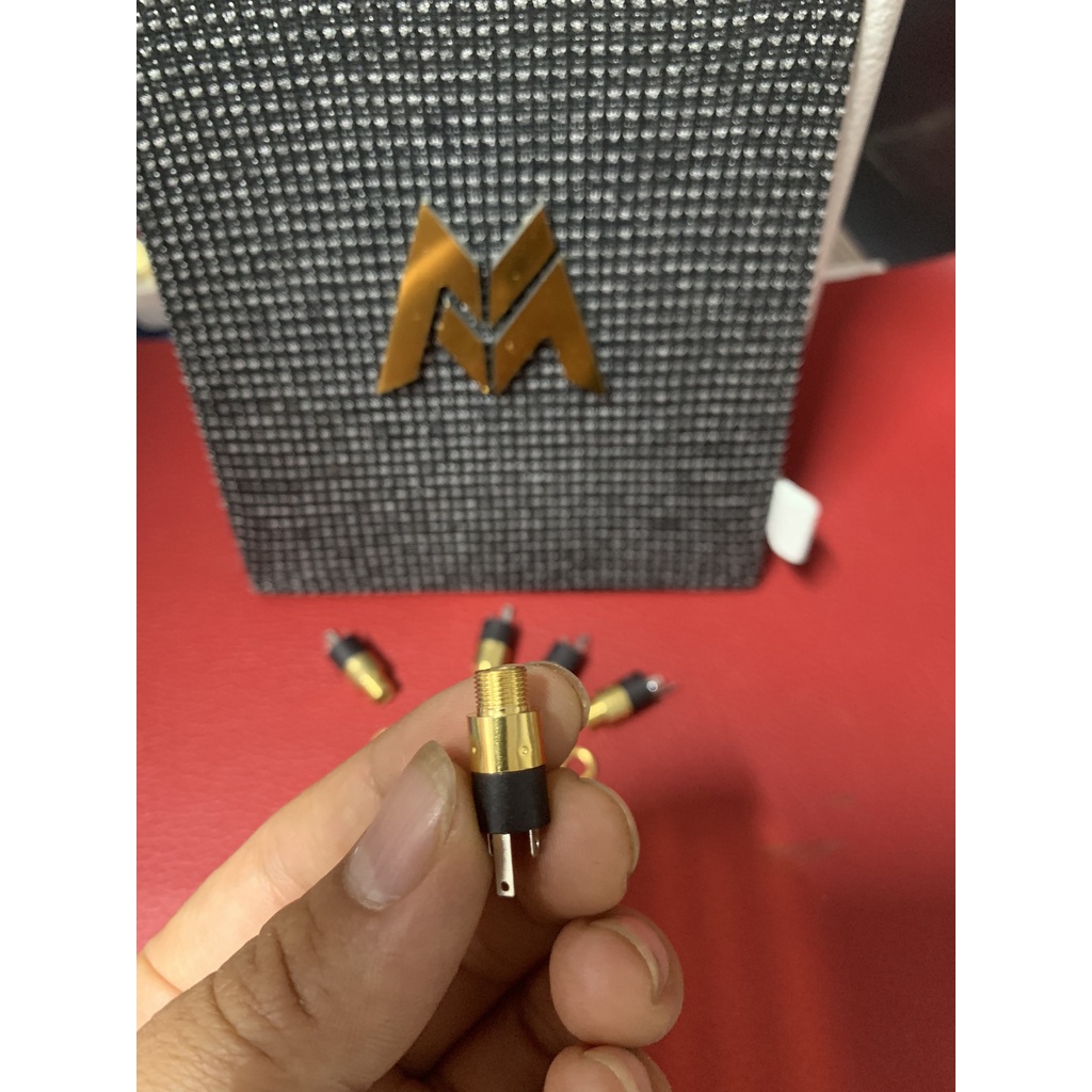 METASOUND : Giắc cắm audio 3,5mm AUX có đai ốc màu vàng