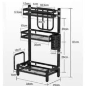 Kệ Đựng Gia Vị ❤️FREESHIP❤️ kệ đựng gia vị INOX Sơn Tĩnh Điện Chống Rỉ Cao Cấp 2, 3 Tầng Bản Đầy Đủ/Tiết Kiệm | BigBuy360 - bigbuy360.vn