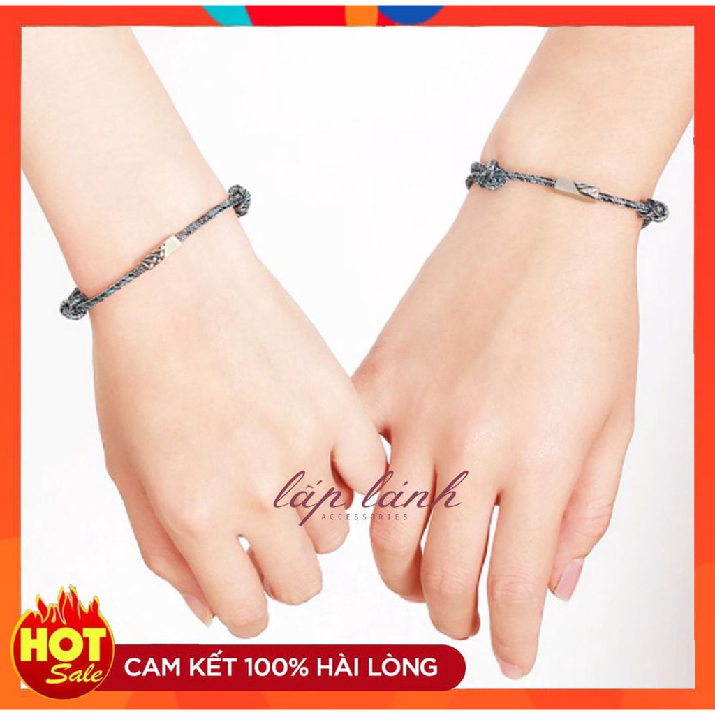 [Có sẵn] SET 2 DÂY/ VÒNG TAY ĐÔI TÌNH YÊU TÌNH BẠN NAM CHÂM QUÀ TẶNG HANDMADE VTLOVE01