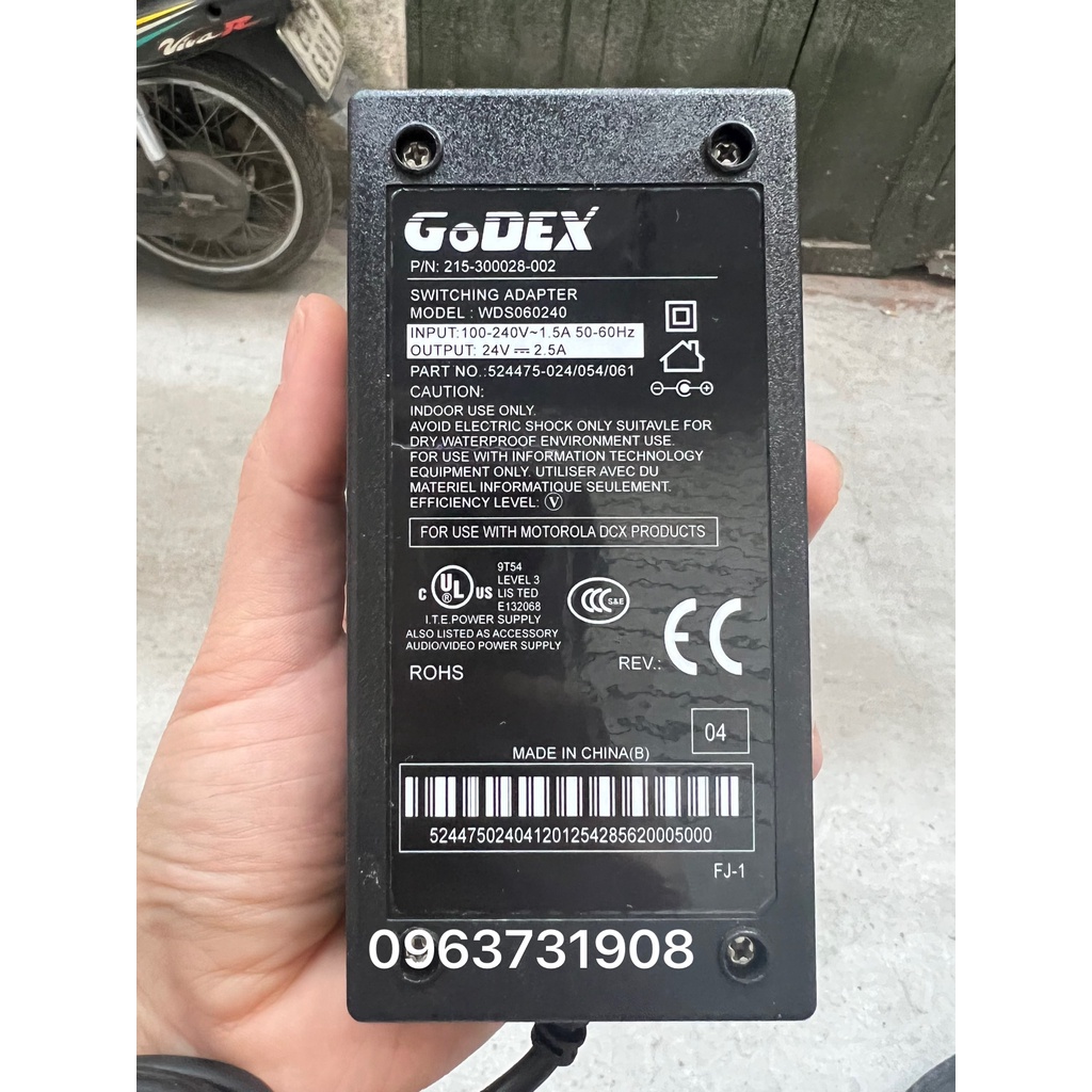 Bộ nguồn máy in godex G530 24v 2.5A hàng chất lượng cao