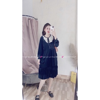 Váy Nhung Cổ Bèo