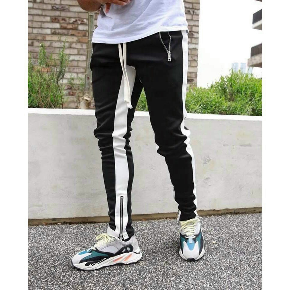 Quần Thể Thao Jogger Chất Das Có Dây Kéo  Dưới Gót Chân 1 Sọc Quần Thể Thao Cao Cấp - Life Unisex -LUQ10