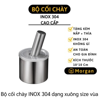 [1 ĐỔI 1] Bộ Cối Chày Inox 304 Không Gỉ Tặng Muỗng Và Nắp Chống Văng Khi Sử Dụng Hàng Cao Cấp Nhiều Size 9354