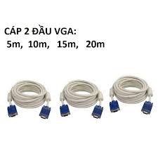 DÂY CÁP 2 ĐẦU VGA CHỐNG NHIỄU 5M TRẮNG - MrPhuKien