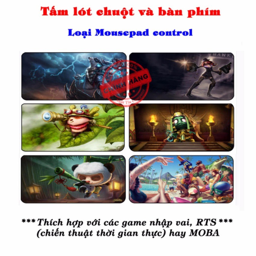 Tấm lót chuột và bàn phím chơi game NTC1-Loại Mousepad Control