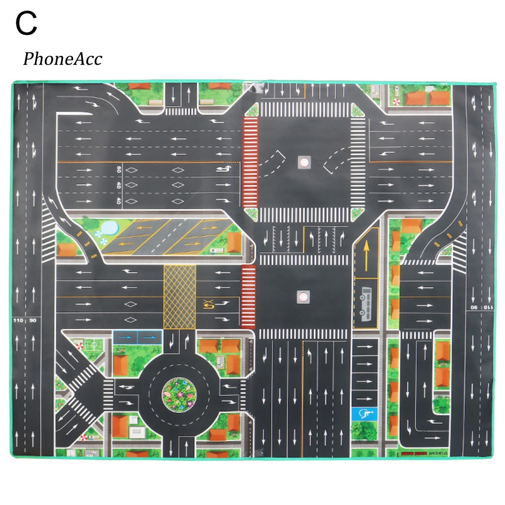 Thảm Đồ Chơi Hình Bản Đồ Giao Thông Thành Phố Dày Dặn Thoải Mái Cho Bé