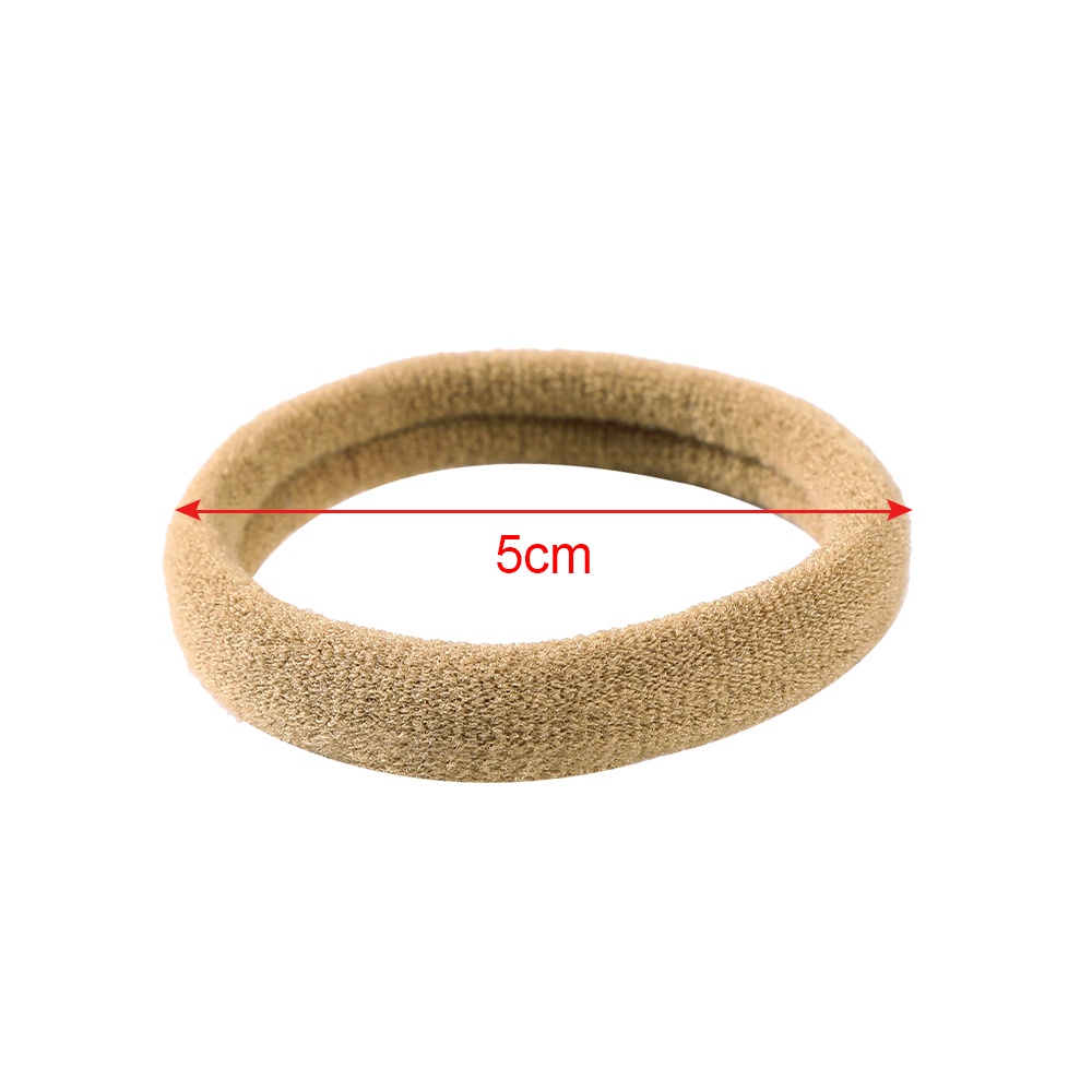 Set 50 dây buộc tóc Haimeikang không viền vải thun co giãn mạnh nhiều màu sắc trơn thời trang cho nữ