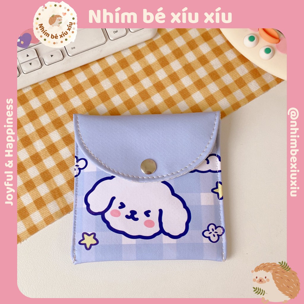 Túi cúc bấm ví mini đựng đồ cá nhân cute tiện lợi