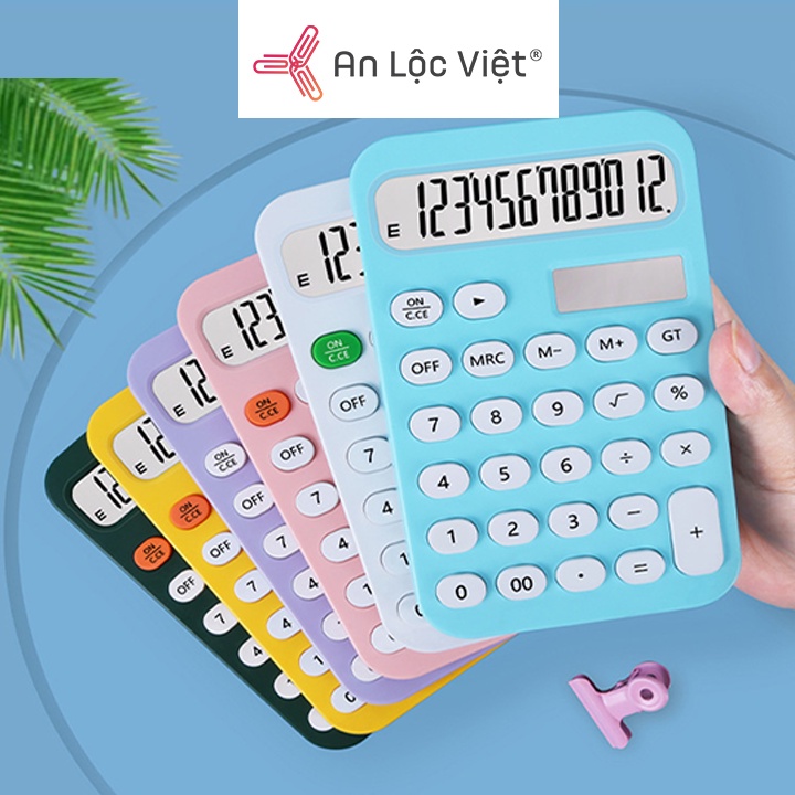Máy tính cầm tay Dexin với 6 màu sắc đẹp long lanh, chạy bền bỉ, sử dụng pin và năng lượng mặt trời