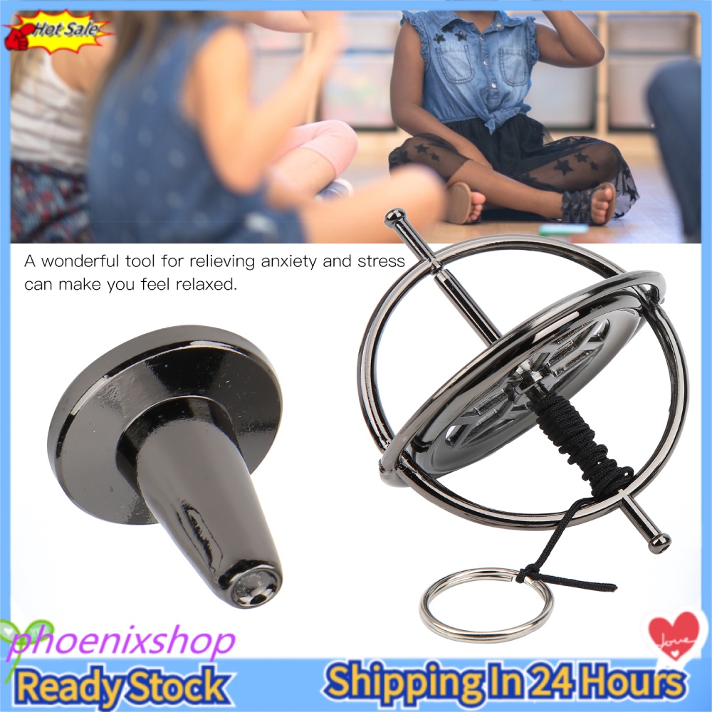 Compact Zine Alloy Gyroscope Stress Relief Fingertip Anti‑Gravity Decompression Toy