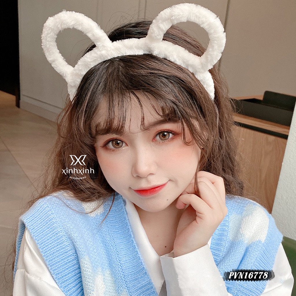 Xước lông tai thỏ, bờm lông tai gấu đáng yêu xinh xắn - Xinh Xinh Accessories