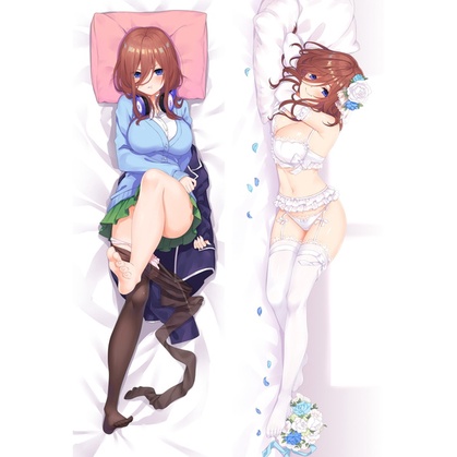 Vỏ Gối Ôm Toàn Thân In Hình Anime The Quintuplets Nakano Miku Dakimakura Nhật Bản