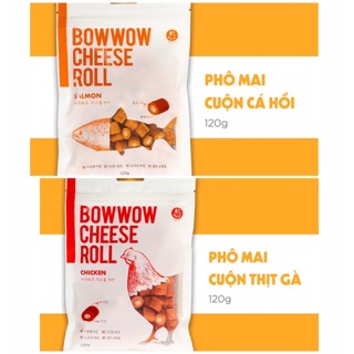 Bánh thưởng phô mai cuộn Bowwow cho chó gói 120g