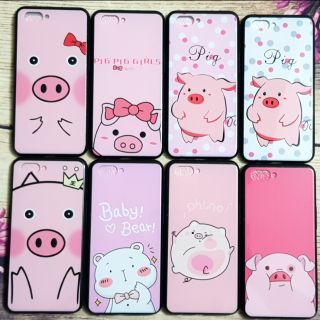 Ốp lưng Oppo A3s Viền dẻo hình bóng hoạt hình chú heo cực đẹp