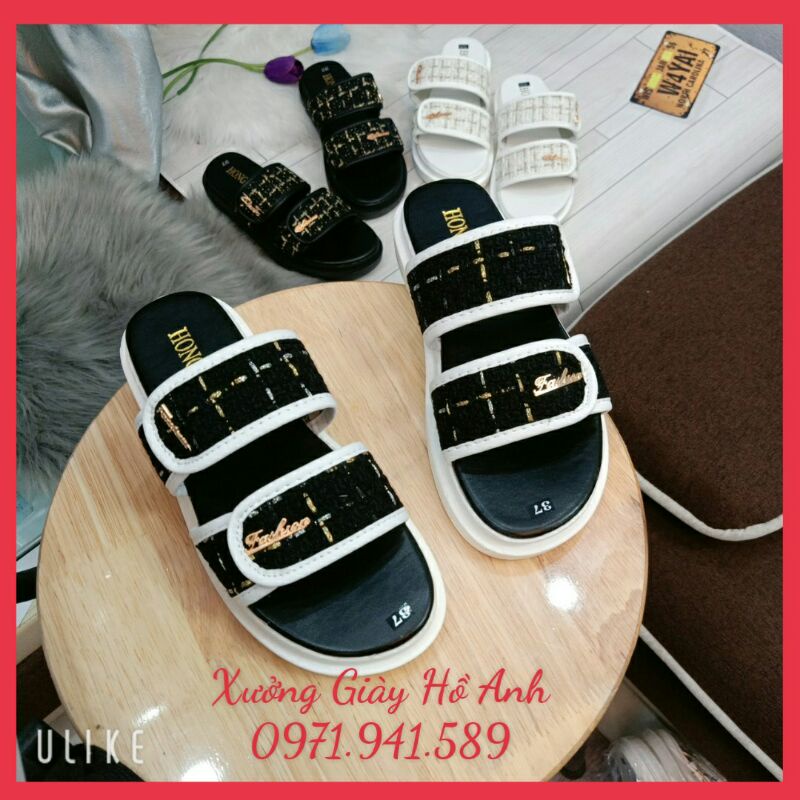 Dép Nữ Quai Ngang Dép Sandal 2 Quai Cực Đẹp Đế PU Siêu Nhẹ Da Mềm Êm Chân (Kèm Ảnh Video Thật)