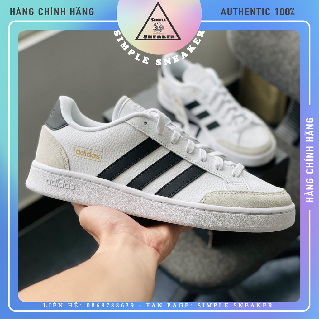 Giày Sneaker Adidas Grand Court SE Chính Hãng Giày Thể Thao Nam Adidas Màu Trắng Chuẩn Auth [FW3277] Simple Sneaker