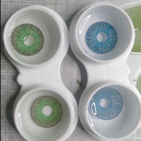 Kính áp tròng 0 độ lens cosplay New York xanh dương xanh lá tím đỏ cam vàng