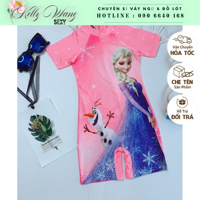 [ Từ 12-48kg] Bộ bơi siêu dễ thương công chúa elsa - Pony cho bé gái - đồ bơi liền thân cho bé gái - Kelly Wang
