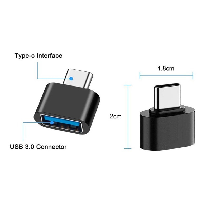 Đầu Chuyển Đổi Dữ Liệu USB 3.0 Sang Type C OTG Cho Samsung Huawei Xiaomi Phone Laptop