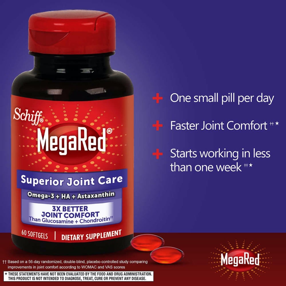Viên uống bổ khớp xương Schiff MegaRed Joint Care 60 viên
