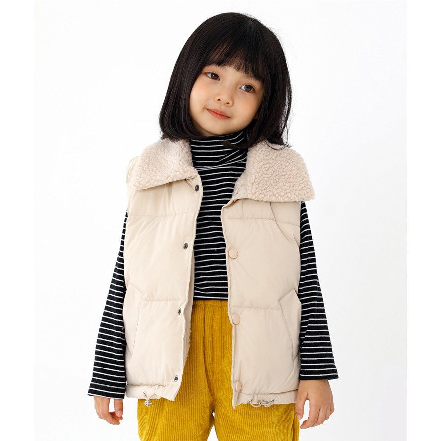 Áo khoác gi lê bé trai bé gái Mario Store áo phao gile lót lông cho bé phong cách Hàn Quốc