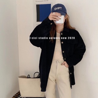 áo sơmi nhung oversize