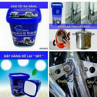 Kem tẩy xoong nồi đa năng Hàn Quốc, cọ nồi, tẩy rửa xoong nồi, chùi mặt bếp, tẩy các vết ố, vết bám bẩn,tẩy gỉ sét