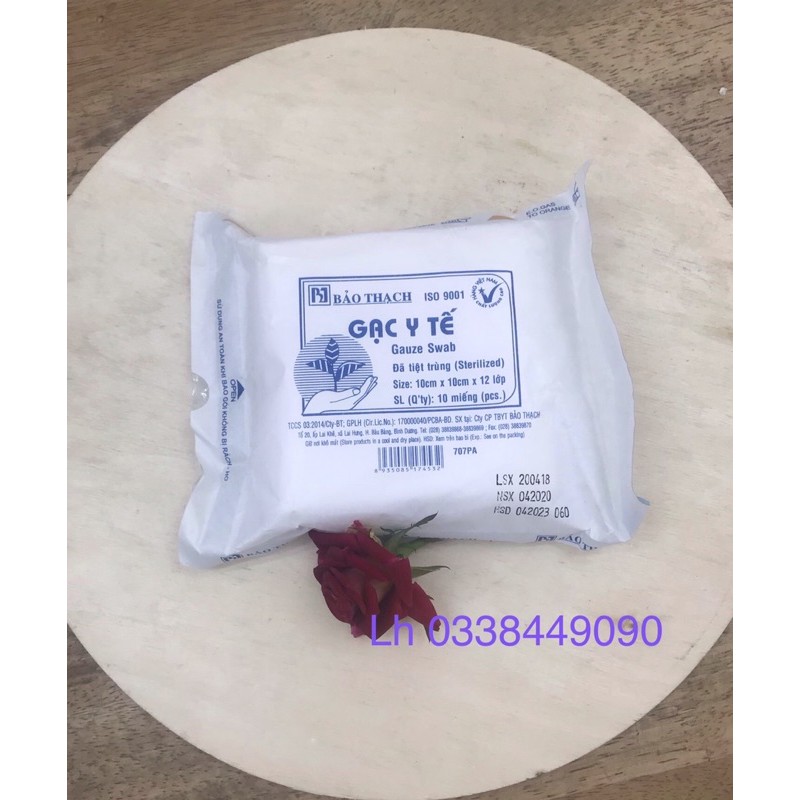 Gạc y tế tiệt trùng Bảo Thạch 10x10cm