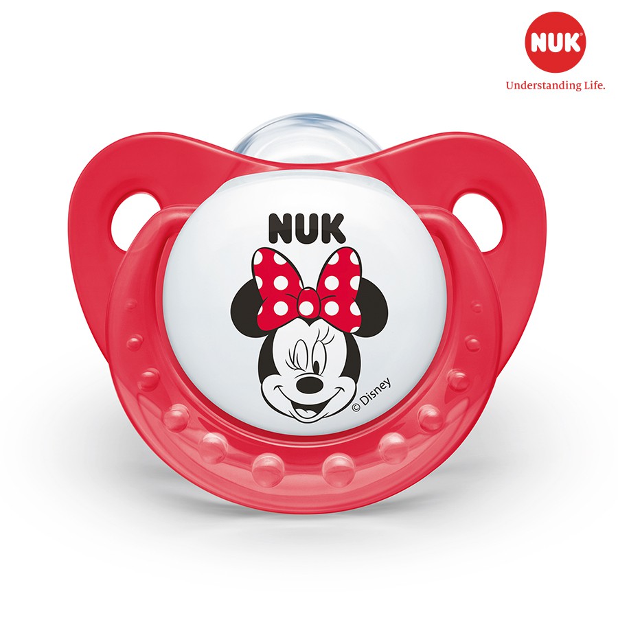 Bộ 2 ti giả NUK Silicone Mickey / Disney Sleeptime 6-18 tháng chính hãng